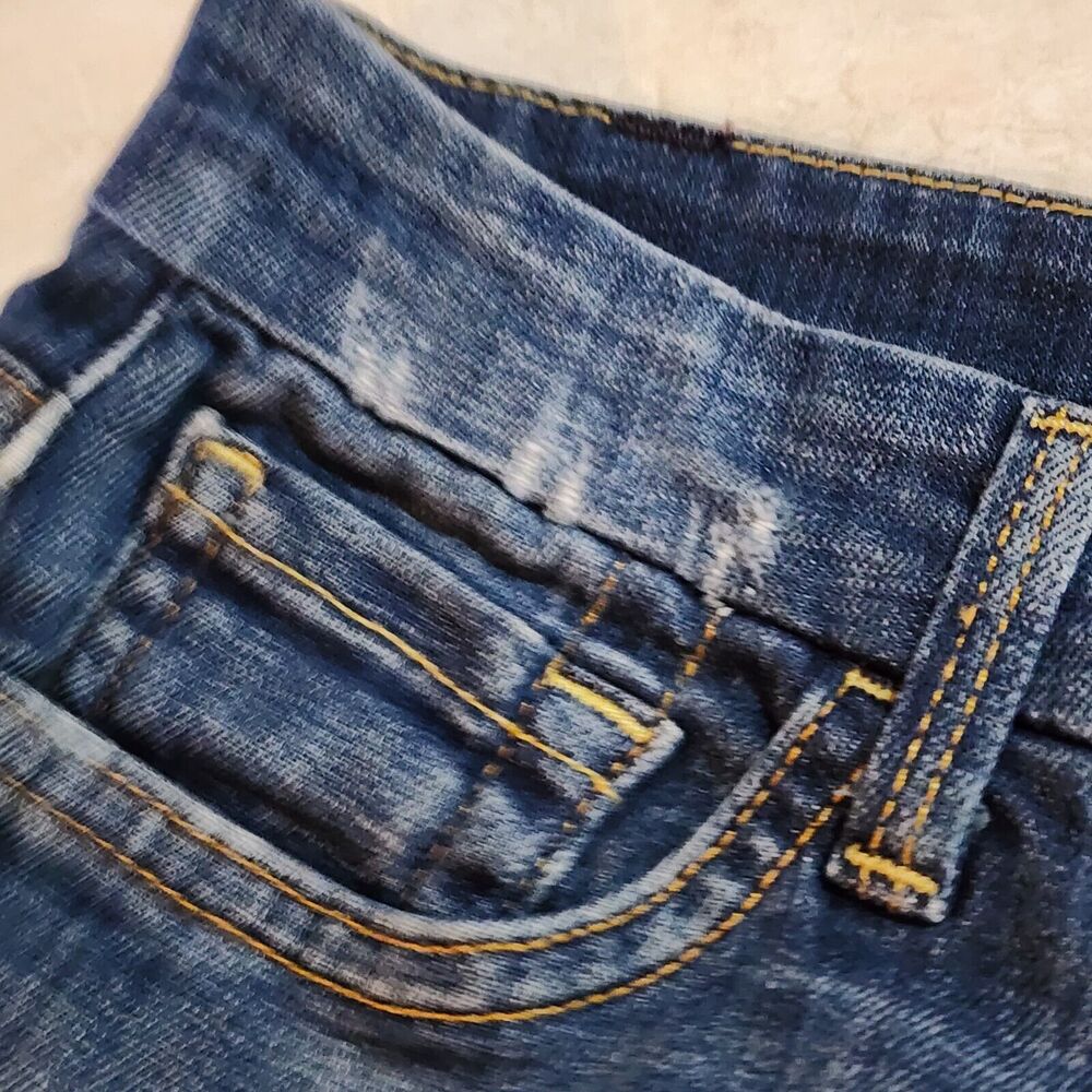 7 For All Mankind High Waist Skinny Size 25 x 28 medium wash jeans Made in USA - Picture 4 of 7
